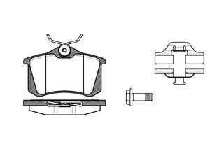 Σετ τακάκια, δισκόφρενα REMSA 026303 Audi A3 1900cc TDI 90ps 1996-2001 (1027640,191615415A,191615415D,191698451A,1H0698451A)