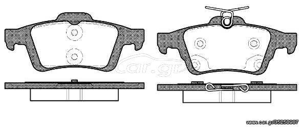 Σετ τακάκια, δισκόφρενα REMSA 084270 Ford C-Max 1600cc EcoBoost 182ps 2010- (1683374,1809458,5134101,CV6Z2200A)