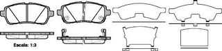 Σετ τακάκια, δισκόφρενα REMSA 128102 Ford Fiesta 1250cc 60ps 2008- (04465B1120,04465B1190,04465B1320,04465B1320000,1550219)