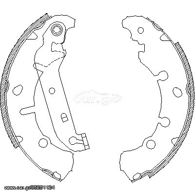 Σετ σιαγόνων φρένων REMSA 413700 Ford Fiesta Van 1300cc 69ps 2003-2005 (1106633,1123790,1125669,1135083,1145292)