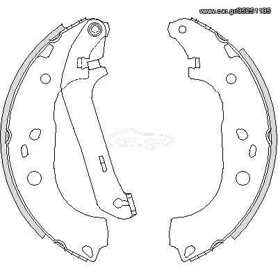 Σετ σιαγόνων φρένων REMSA 420601 Ford Focus Sedan 2000cc 145ps 2005-2011 (1347420,1385735,3M512200BA,3M512200BB)