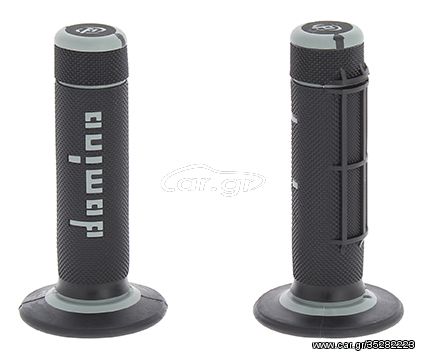 ΧΕΙΡΟΛΑΒΕΣ ΖΕΥΓΟΣ DOMINO A020 Cross Two-Colors Half-Waffle Grips Black/Grey