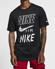 Nike Breathe Dri-Fit Running Air T-Shirt Ανδρική κοντομάνικη μπλούζα άσπρο μέγεθος XL στενή γραμμή