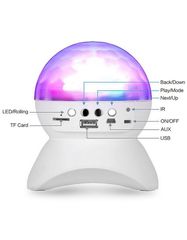 ΦΩΤΟΡΥΘΜΙΚΟ ΗΧΕΙΟ BLUETOOTH-ΜΠΑΛΑ DISCO L-740 ΜΕ ΧΡΩΜΑΤΙΣΤΟ LED ΦΩΤΙΣΜΟ ΑΣΠΡΟ