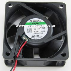 ΑΝΕΜΙΣΤΗΡΑΣ 12V DC 60x60x25mm 2-C 0.36A 4.3W 61.2m3/h SUNON