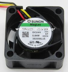 ΑΝΕΜΙΣΤΗΡΑΣ 24V DC 40x40x20mm 3-C 0,84W 0,04A 15m3/h 25dBA SUNON