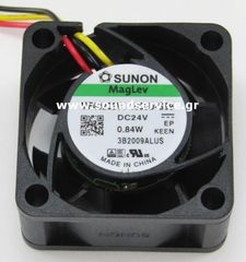 ΑΝΕΜΙΣΤΗΡΑΣ 24V DC 40x40x20mm 3-C 0.84W 0.04A 15m3/h 25dBA SUNON