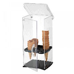 Βιτρίνα Plexiglass 5 θέσεων για χωνάκια με μαύρη βάση
