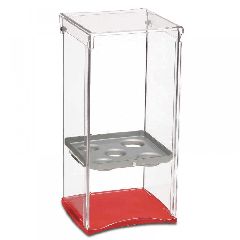 Βιτρίνα Plexiglass 5 θέσεων για χωνάκια με κόκκινη βάση