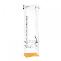 Χωνοθήκη Plexiglass μονή με κίτρινη ματ βάση
