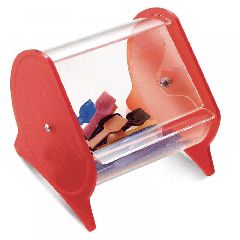Koυταλοθήκη Plexiglass με πόρτα Roll Top σε χρώμα κόκκινο ματ