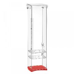 Χωνοθήκη Plexiglass μονή με κόκκινη ματ βάση