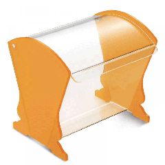 Koυταλοθήκη Plexiglass με ανακλεινόμενη πόρτα σε κίτρινο ματ