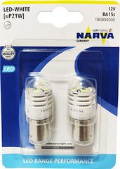 Narva LED P21W WHITE Range Performance 12V 1.75W σετ 2τμχ 18089