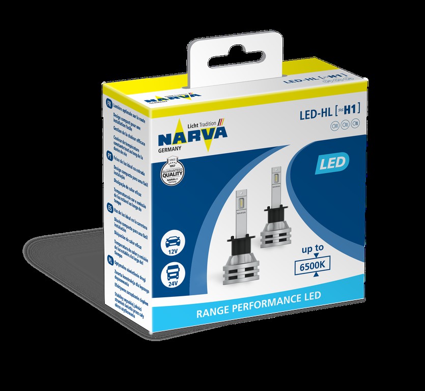 Narva Range Performance Led H1 6500K 12/24V 19W σετ 2τμχ