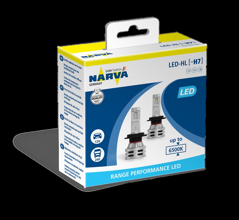 Narva Range Performance Led H7 6500K 12/24V 24W σετ 2τμχ