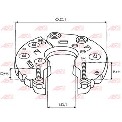 Ανορθωτής Δυναμού τύπου Bosch 114mm-thumb-1