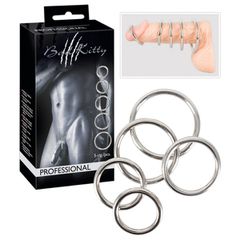 You2Toys Steel Cock Rings Silver 5pcs