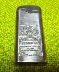 Vintage GENERAL Αναπτηρας Αεριου Silver Tone Wind Proof System Since 1978