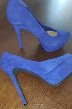 Jessica Simpson Ψηλοτάκουνες γόβες, Νr 40, suede, Royal Blue