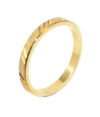 Βέρα χρυσή Κ14 με σχέδιο ματ και λουστραριστή 235235G