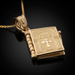  ΒΙΒΛΟΣ ΑΓΙΑ ΓΡΑΦΗ Κρεμαστό Μεταγιόν Αλυσίδα Χρυσός 24κ Gold plated 5macro Bible