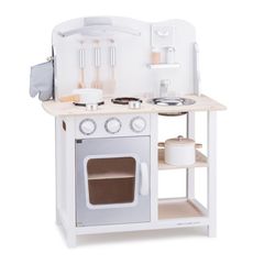 New Classic Toys Ξύλινη Κουζίνα Bon Appetit  White Silver 11053