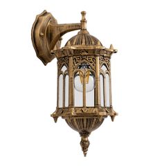 Φωτιστικό τοίχου vintage απλίκα με ντουί 1 x E27 AC 220-240V IP20 μπρούτζινο εφέ σκουριάς Μ15.5 x Π15.5 x Υ34.5cm