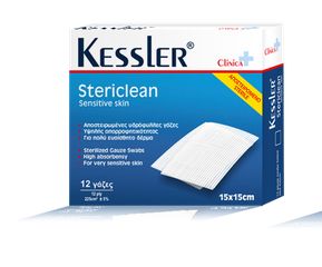 Kessler Stericlean Επιθέματα Γάζας 15 x 15cm 12 Τεμάχια