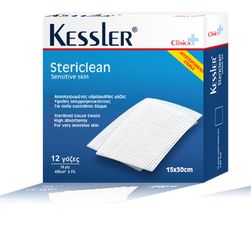 Kessler Stericlean Επιθέματα Γάζας 15 x 30cm 12 Τεμάχια