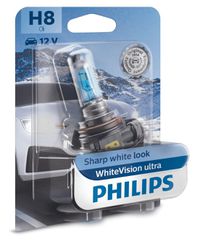 PHILIPS H8 White Vision Ultra 12V 35W 3800K 12360WVUB1 1τμχ