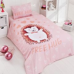 Σετ σεντόνια μονά Hug Art 6165 διαστάσεων 165x240cm σε σομόν χρώμα