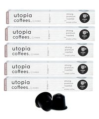 Κάψουλες Utopia Espresso Strong Premium Roasted 10τεμ. Συμβατές με Μηχανές Nespresso, 5 Συσκευασίες