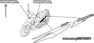 Αυτοκoλλητo Δεξιο Honda ANF 125