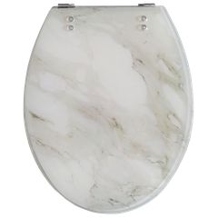 Κάλυμμα Λεκάνης W.C Διακοσμητικό Μαρμαριζέ "Marble " 40-46x36cm Οπές 11-20cm Μεταλλικά στηρίγματα Elvit Marble 0281