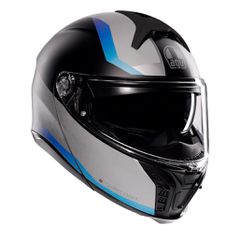 TOURMODULAR AGV E2206 MULTI MPLK STRAY MATT BLACK/GREY/BLUE