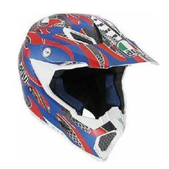 AX-8 EVO AGV FLAMES WHITE/RED/BLUE