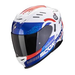EXO 520 EVO SCORPION AIR TITAN WHITE/BLUE/RED
