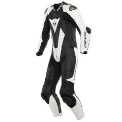 LAGUNA SECA 5 1PC LEATHER SUIT PERF. BLK/WHT