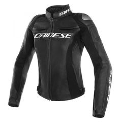 RACING 3 LADY LTH JKT BLK/BLK/BLK