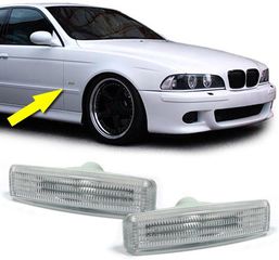 Σετ Πλαϊνά φλας LED ζευγάρι βελτίωσης tuning  LED Πλευρικοί δείκτες λευκό - ζεύγος για BMW 5 σειρά E39 95-03