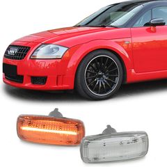 Σετ Πλαϊνά φλας LED ζευγάρι βελτίωσης tuning 2 τεμάχια  LED Διαφανές ζεύγος LED για Audi A2 8Z A3 8L A4 B5 A6 C5 A8 TT 8N