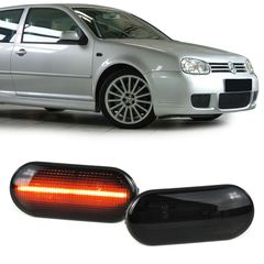 Σετ Πλαϊνά φλας LED ζευγάρι βελτίωσης tuning 2 τεμάχια  LED  Πλαϊνή ενδεικτική λυχνία LED μαύρη για VW Bora Golf Polo Seat Leon Ford Fiesta