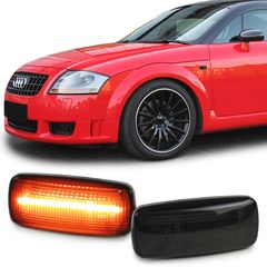 Σετ Πλαϊνά φλας LED ζευγάρι βελτίωσης tuning 2 τεμάχια  LED Φωτεινή φωτεινή ένδειξη μαύρου καπνού για Audi A2 8Z A3 8L A4 B5 A6 C5 A8 TT 8N