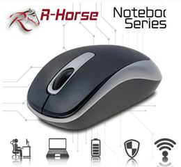 Ποντίκι Οπτικό ασύρματο R-Horse Μαύρο - Ασημι RF-6385
