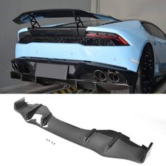 ΠΙΣΩ ΣΠΟΙΛΕΡ Lamborghini Huracan LP600 LP610 Coupe 2014-2018 Customized Real Carbon Fiber CF Lower Bumper Lip Spoiler Body Kit
