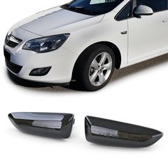 Σετ Πλαϊνά φλας LED ζευγάρι βελτίωσης tuning 2 τεμάχια  LED Μαύρο smoke για Opel Astra J K Insignia B Crossland X