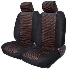 Σετ ημικαλύμματα δερματίνη FORCE Prizma VIP 2τμχ μαυρο 4017090003