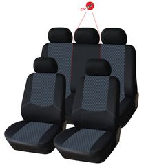 Σετ Καλύμματα Αυτοκινήτου Πολυεστερικό Force Comfort 13τμχ Μπλε 3Lines 1049050002