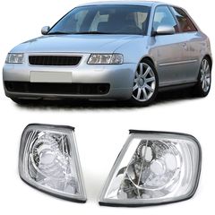 Σετ Πλαϊνά φλας LED ζευγάρι βελτίωσης tuning 2 τεμάχια  Διαφανές χρώμιο γυάλινο για Audi A3 8L 96-00